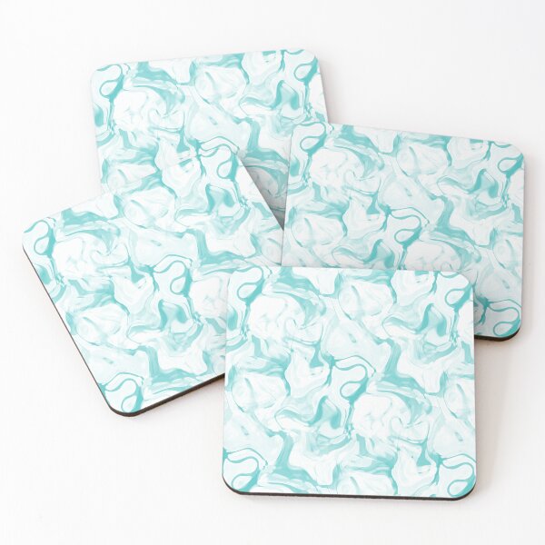 Item preview, Summer Retro Marble Pattern in Aquamarine designed and sold by Artistestella.