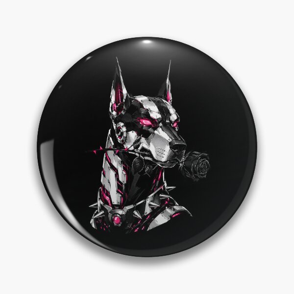 Item preview, Fetch Me Some Serotonin Cyberpunk Mecha Doberman Goth Dog Graphic designed and sold by liamquynh34.