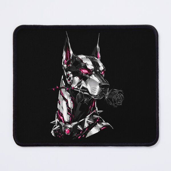 Item preview, Fetch Me Some Serotonin Cyberpunk Mecha Doberman Goth Dog Graphic designed and sold by liamquynh34.