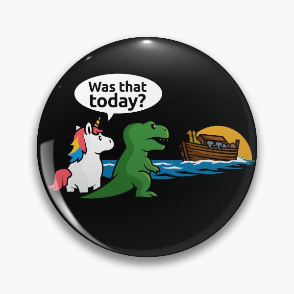 Item preview, Noah's Ark Unicorn - "Was that today?" funny unicorn & T-Rex designed and sold by messy-nessie.
