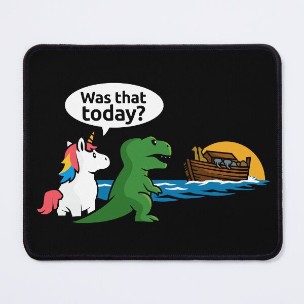 Item preview, Noah's Ark Unicorn - "Was that today?" funny unicorn & T-Rex designed and sold by messy-nessie.