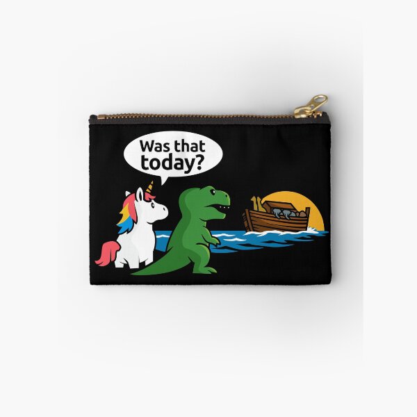 Item preview, Noah's Ark Unicorn - "Was that today?" funny unicorn & T-Rex designed and sold by messy-nessie.