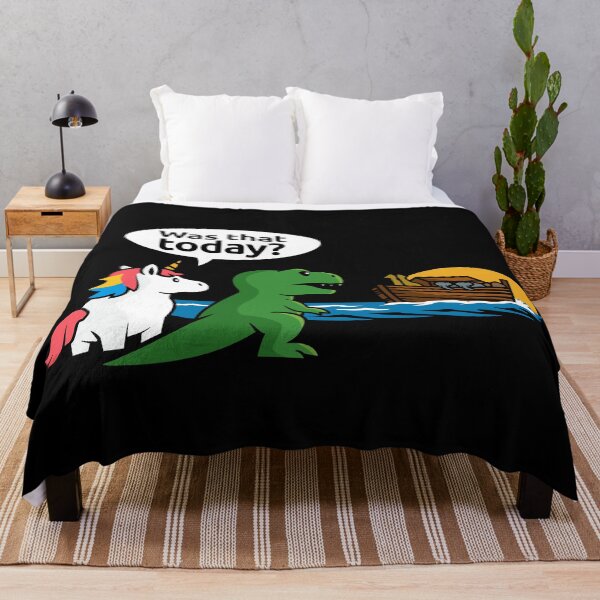 Item preview, Noah's Ark Unicorn - "Was that today?" funny unicorn & T-Rex designed and sold by messy-nessie.