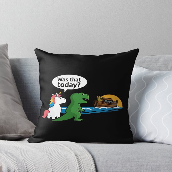 Item preview, Noah's Ark Unicorn - "Was that today?" funny unicorn & T-Rex designed and sold by messy-nessie.