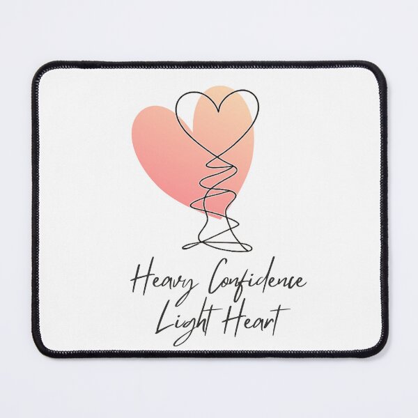 Item preview, Heavy Confidence Light Heart Line Art Graphic designed and sold by RunningWhiskers.