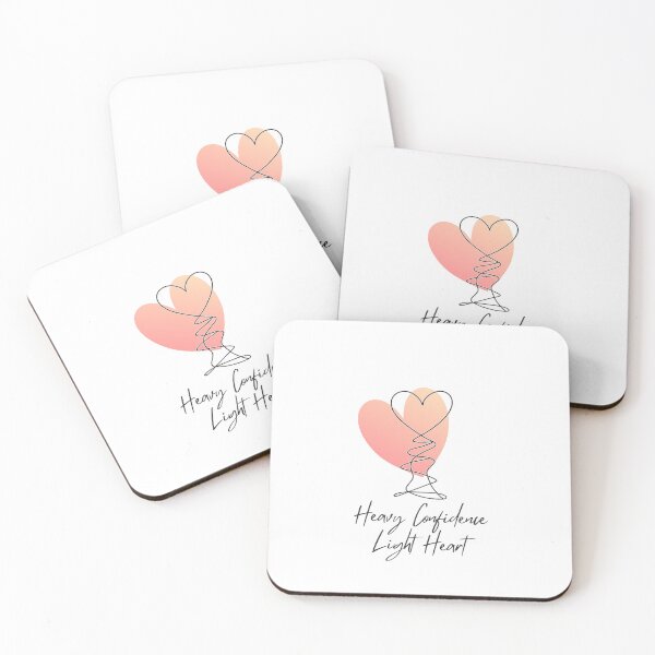 Item preview, Heavy Confidence Light Heart Line Art Graphic designed and sold by RunningWhiskers.