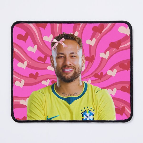 Item preview, Cute Neymar with Pink Bow, Brazil footballer designed and sold by SuchWowDesign.