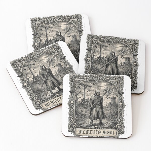 Item preview, Memento Mori | Medieval Grim Reaper Gothic Illustration designed and sold by BloopyWorks.