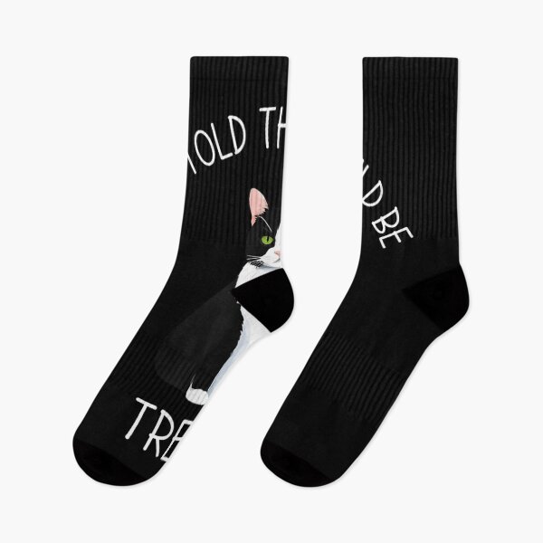 Item preview, I Was Told There Would Be Treats Funny Tuxedo Cat Quote designed and sold by River Silva.