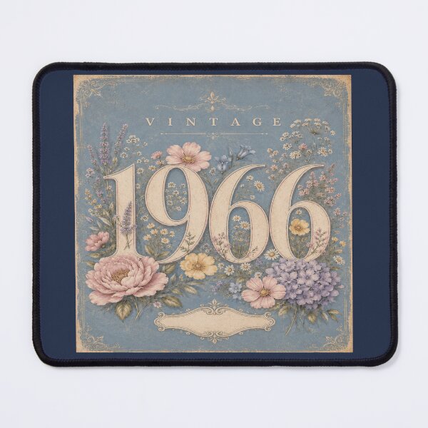 Item preview, Vintage 1966 Floral 60th Birthday Shirt for Women, Heirloom Style designed and sold by POD DYNASTY | Original Print On Demand T-Shirt Graphics.