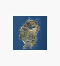 Grand Theft Auto V Map Art Board