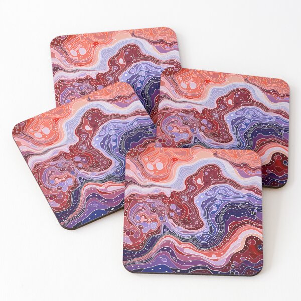 Item preview, Crimson Lavender Red Flow Abstract Pattern designed and sold by GrinGalore.