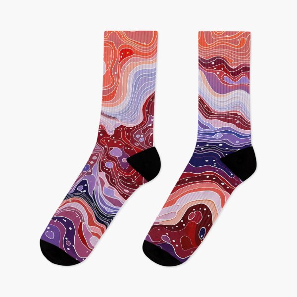 Item preview, Crimson Lavender Red Flow Abstract Pattern designed and sold by GrinGalore.