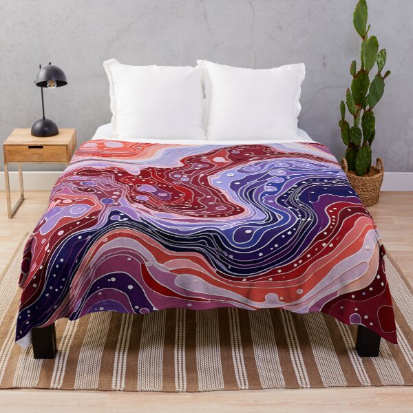 Item preview, Crimson Lavender Red Flow Abstract Pattern designed and sold by GrinGalore.