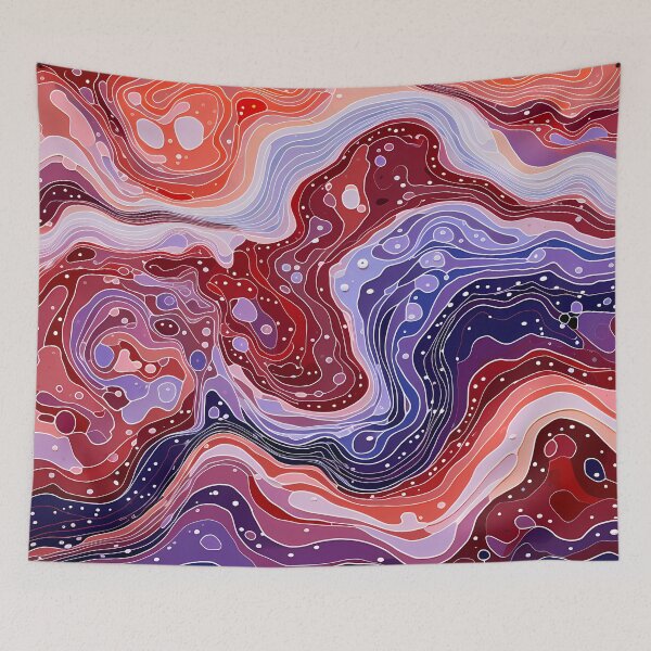 Item preview, Crimson Lavender Red Flow Abstract Pattern designed and sold by GrinGalore.