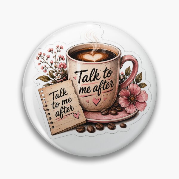 Item preview, Talk to Me After Coffee – Cute Cozy Coffee Lover Aesthetic Sticker designed and sold by AstraDrip Studio.