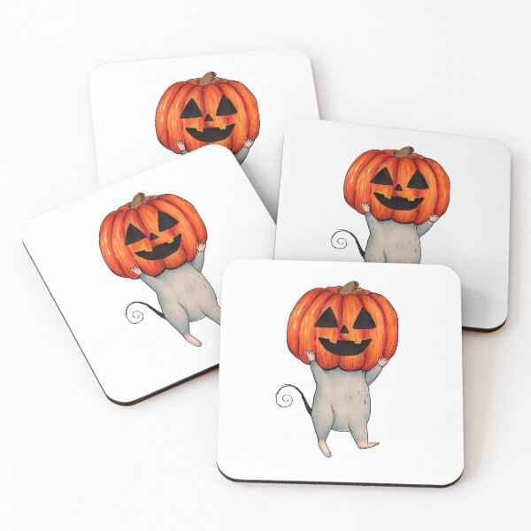 Item preview, Mouse with Pumpkin on Head designed and sold by LittleMouseClub.