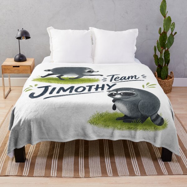 Item preview, Team Jimothy Cute Woodland Raccoons Running Together Funny Animal Friends designed and sold by River Silva.