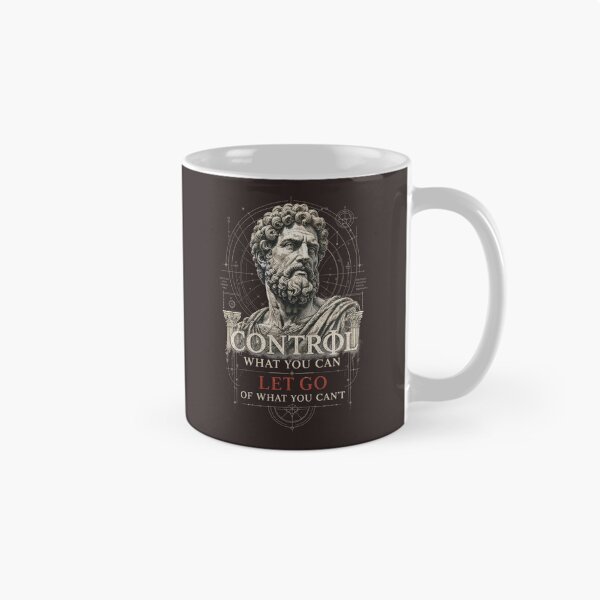 Item preview, Stoic Philosophy Marcus Aurelius Control Quote Art designed and sold by VibePrints101.