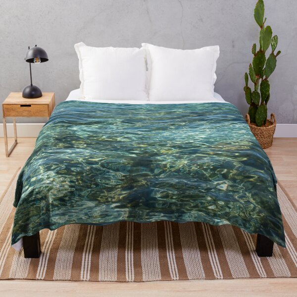 Item preview, Abstracting Seawater - Blue Green Ripples like Moire Silk designed and sold by Georgia Mizuleva.