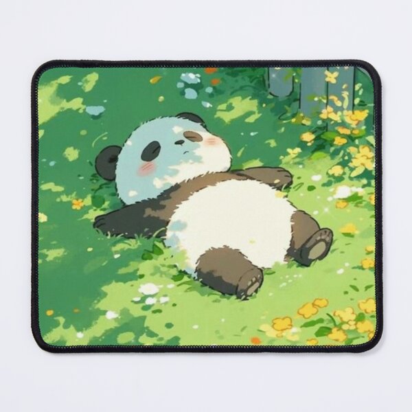 Item preview, Sleepy Kawaii Panda in Spring Meadow | Cute Cozy Nature Illustration | Pastel Animal Art designed and sold by Rohinirohi029.