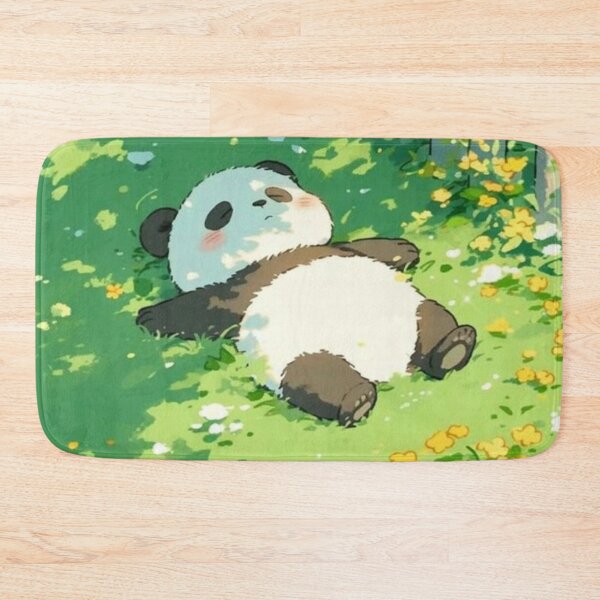 Item preview, Sleepy Kawaii Panda in Spring Meadow | Cute Cozy Nature Illustration | Pastel Animal Art designed and sold by Rohinirohi029.