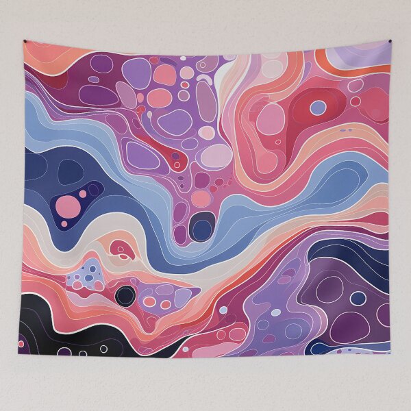 Item preview, Pastel River Flow Abstract Pattern designed and sold by GrinGalore.