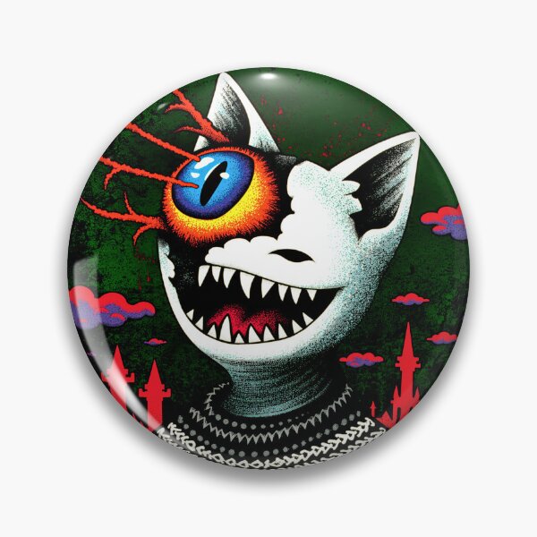 Item preview, Creepy Cute Cat with Giant Evil Eye | Gothic Grunge Horror Illustration designed and sold by QQQueen.