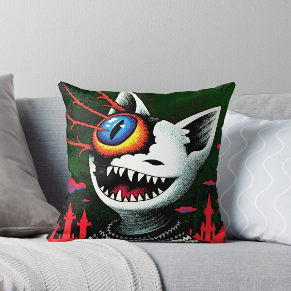Item preview, Creepy Cute Cat with Giant Evil Eye | Gothic Grunge Horror Illustration designed and sold by QQQueen.