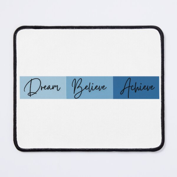 Item preview, Dream Believe Achieve – Minimalist Inspirational Typography Print | Motivational Quote Wall Art designed and sold by WishaArts.