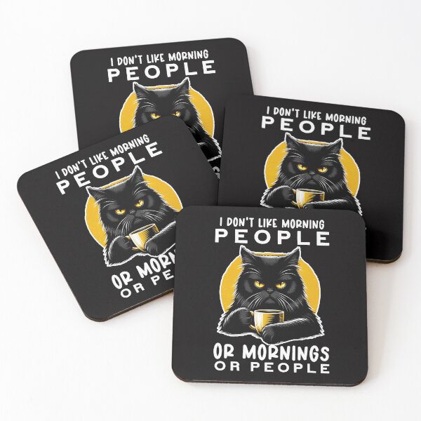 Item preview, Morning grump cat with coffee. Sarcastic saying. designed and sold by AngryDuckShopTM.