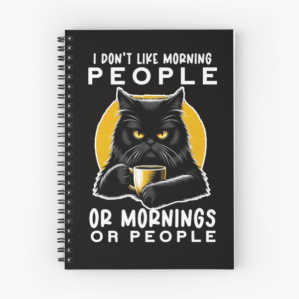 Item preview, Morning grump cat with coffee. Sarcastic saying. designed and sold by AngryDuckShopTM.