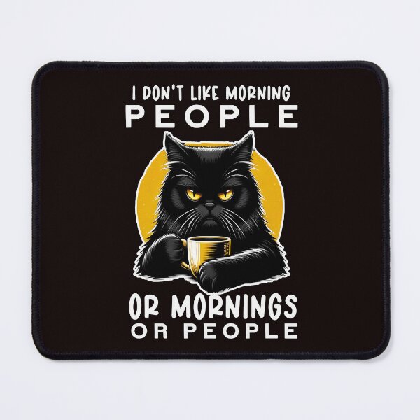 Item preview, Morning grump cat with coffee. Sarcastic saying. designed and sold by AngryDuckShopTM.