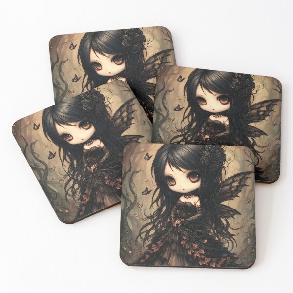 Item preview, Dark Fairy Fantasy Art | Gothic Enchanted Forest Fairy designed and sold by InkAndGloom.