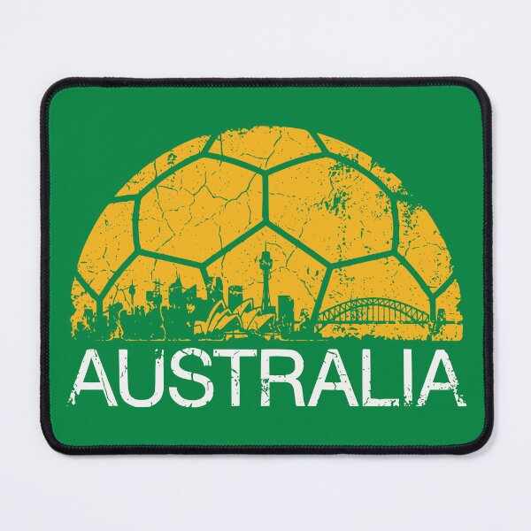 Item preview, Vintage Australia Soccer Ball Sydney Skyline Silhouette designed and sold by Imaginationbeyond.