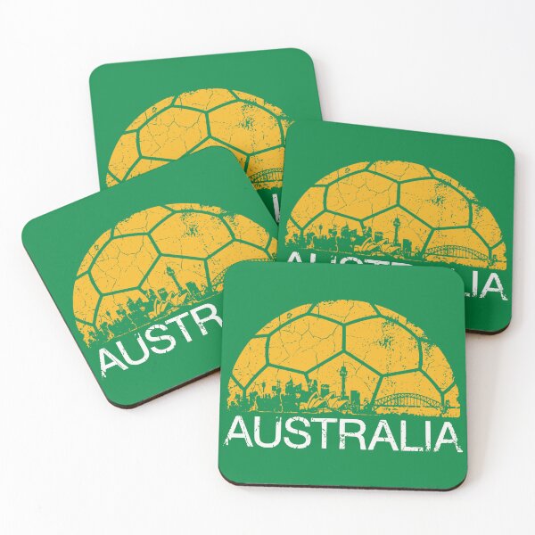 Item preview, Vintage Australia Soccer Ball Sydney Skyline Silhouette designed and sold by Imaginationbeyond.