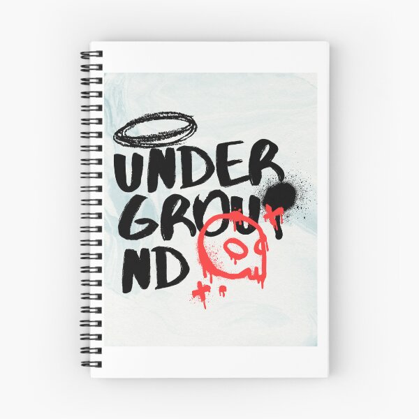 Item preview, Blue Marbled Black & Red Underground T-shirt Design designed and sold by SVSocialH.