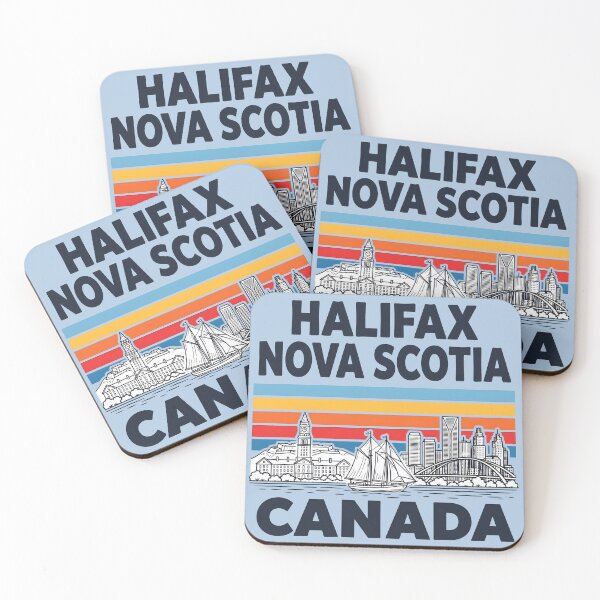 Item preview, Halifax Nova Scotia Canada Minimalist Skyline Retro Colors designed and sold by HowToCanadian.