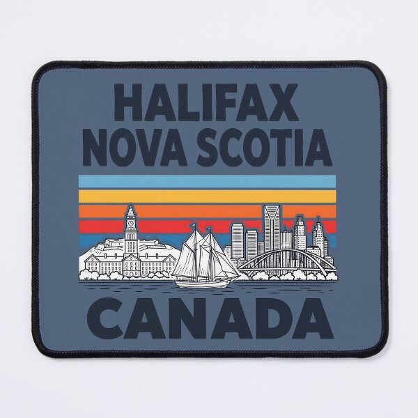 Item preview, Halifax Nova Scotia Canada Minimalist Skyline Retro Colors designed and sold by HowToCanadian.