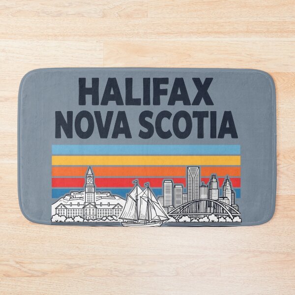 Item preview, Halifax Nova Scotia Canada Minimalist Skyline Retro Colors designed and sold by HowToCanadian.