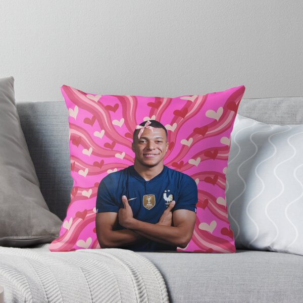 Item preview, Cute Mbappé with Pink Bow, French footballer designed and sold by SuchWowDesign.