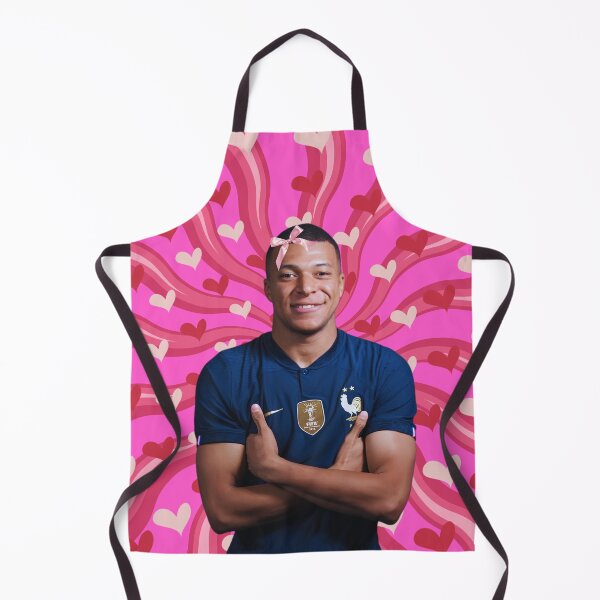 Item preview, Cute Mbappé with Pink Bow, French footballer designed and sold by SuchWowDesign.