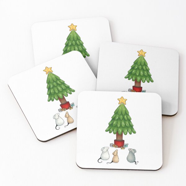Item preview, Small Mice around a Christmas Tree designed and sold by LittleMouseClub.