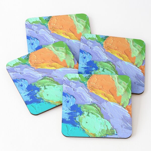 Item preview, abstract in blue and orange designed and sold by Tereza Pilar Art.