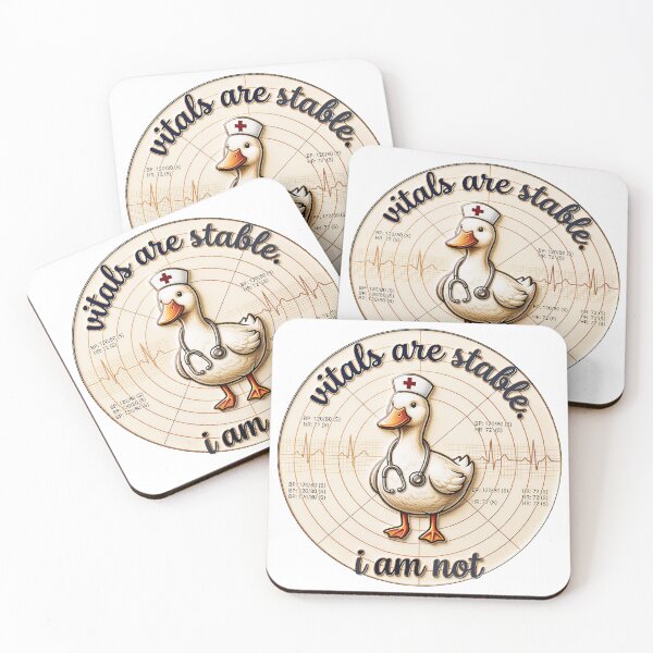 Item preview, Vitals are Stable I Am Not Funny Goose Nurse RN Medical designed and sold by gear-posters.