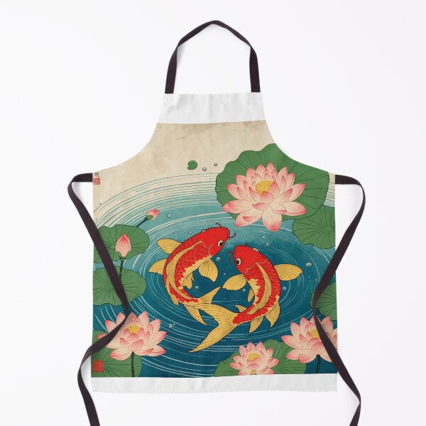 Item preview, Koi Fish Zen Print - Patience Balance Japanese Watercolor designed and sold by NeuralAuraArts.