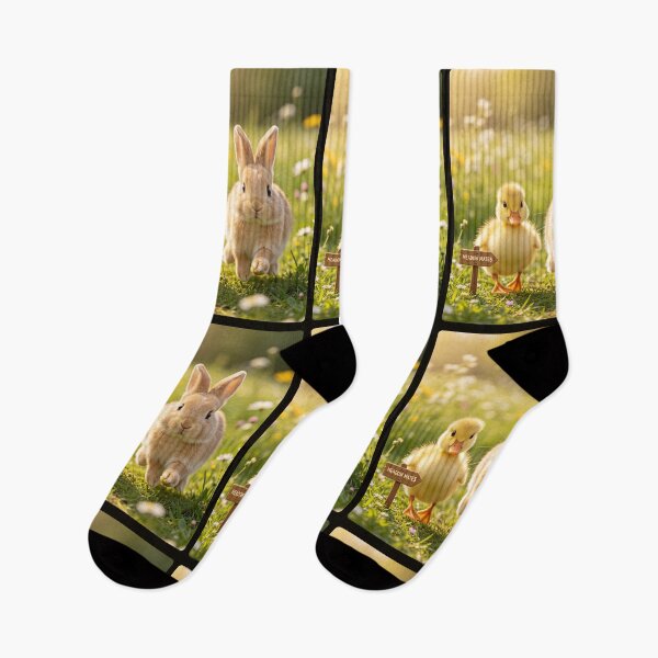 Item preview, Adorable Duckling Bunny Meadow Spring Friends designed and sold by BagFactoryUK.