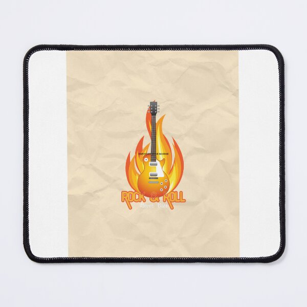 Item preview, Crumpled Paper Texture with fire & Guitar Tshirt Design designed and sold by SVSocialH.