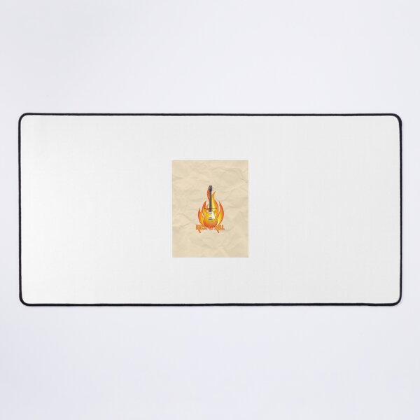 Item preview, Crumpled Paper Texture with fire & Guitar Tshirt Design designed and sold by SVSocialH.