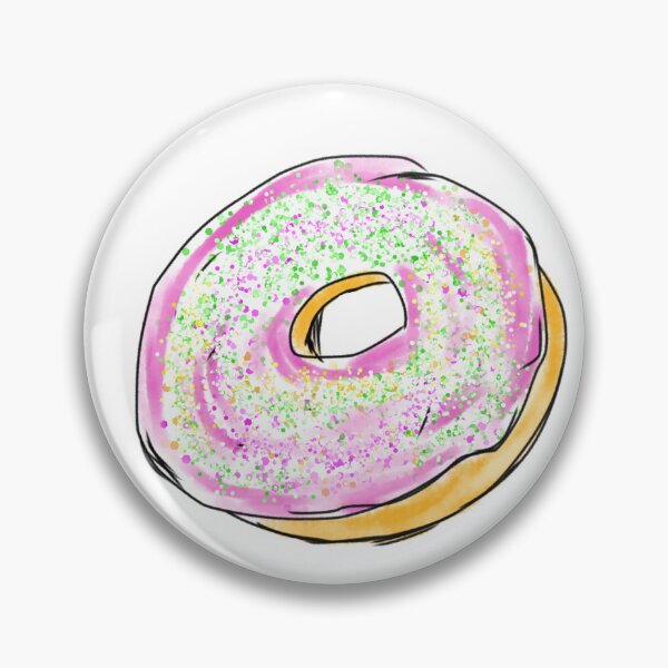 Item preview, Sweet Pink Glazed Donut with Sprinkles designed and sold by AbbyWorldStudio.